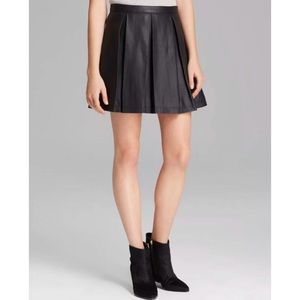 French Connection Black pleather skirt